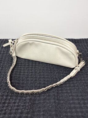 Zara Moon Shoulder Silver Chain Mini Bag Off White Purse Handbag